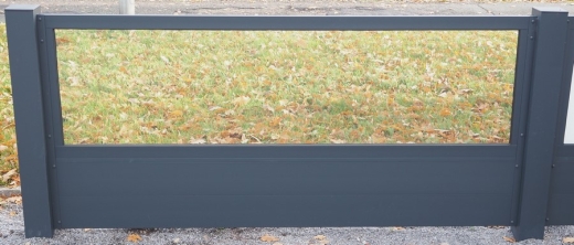 Gartenzaun Wahnbek  200 x 100 cm - 2 Planken - Oben Glas - Erweiterungt